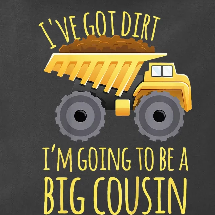 Big Cousin Digger Construction Design For Pregnancy Reveal Zip Tote Bag