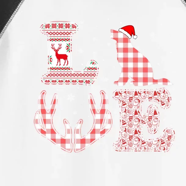 Border Collie Dog Xmas Red Plaid Reindeer Ugly Christmas Gift Toddler Fine Jersey T-Shirt