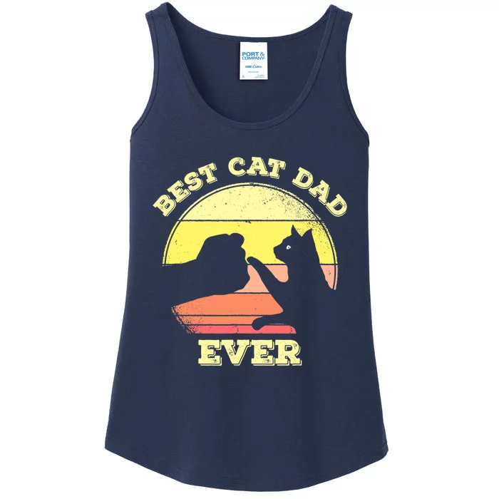 Best Cat Dad Ever Cute Cat Lover Ladies Essential Tank