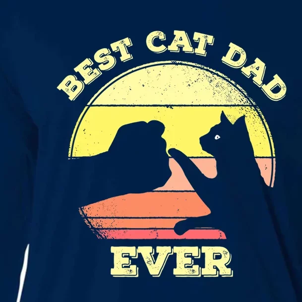 Best Cat Dad Ever Cute Cat Lover Cooling Performance Long Sleeve Crew