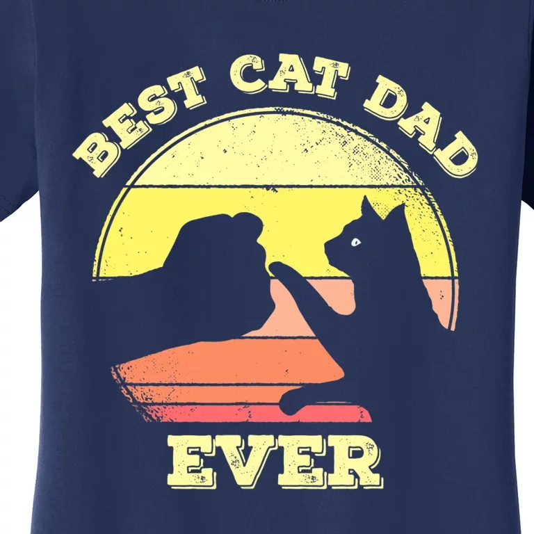 Best Cat Dad Ever Cute Cat Lover Women's T-Shirt