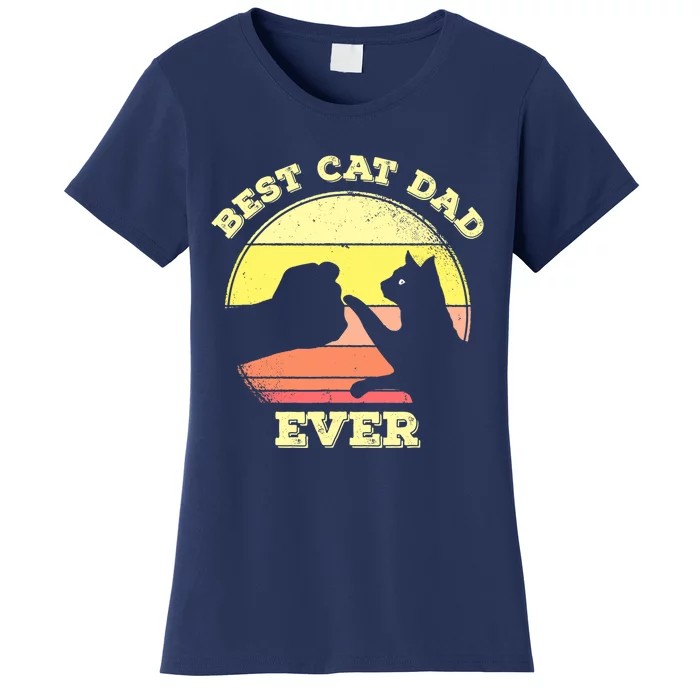 Best Cat Dad Ever Cute Cat Lover Women's T-Shirt