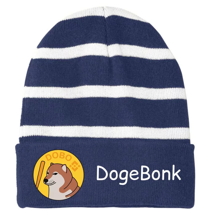 Bonk Coin Dogebonk Solona Striped Beanie with Solid Band