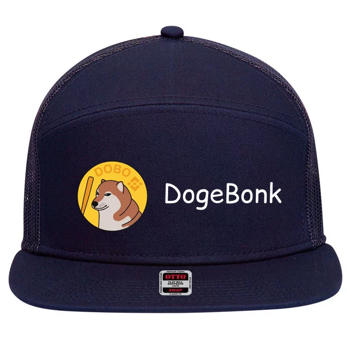 Bonk Coin Dogebonk Solona 7 Panel Mesh Trucker Snapback Hat