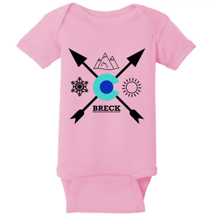 Breckenridge Colorado Directional Crewneck Gift Baby Bodysuit