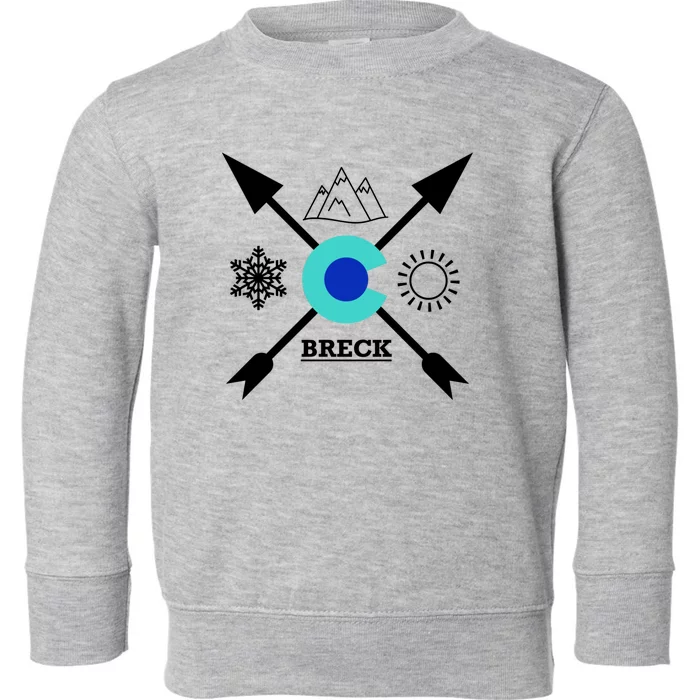 Breckenridge Colorado Directional Crewneck Gift Toddler Sweatshirt