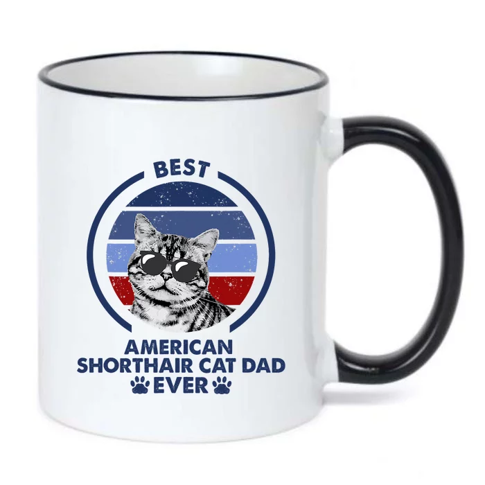 Best Cat Dad Ever American Shorthair Cat Black Color Changing Mug