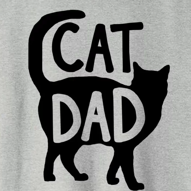 Best Cat Dad Fathers Day Kitty Daddy Papa Christmas Funny Gift Women's Crop Top Tee