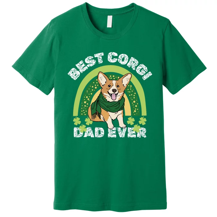 Best Corgi Dog Dad Father Papa Ever Puppy Funny Premium T-Shirt