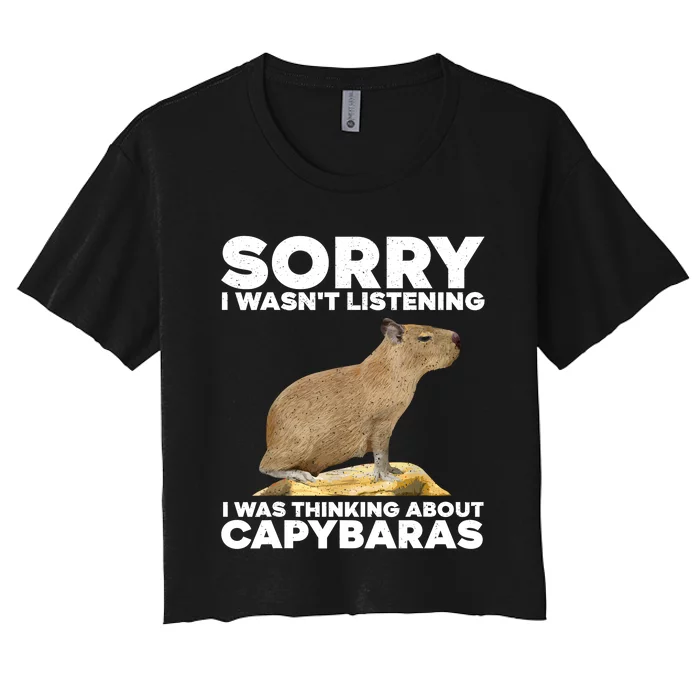 Best Capybara Design Pet Rodent Capybara Women's Crop Top Tee