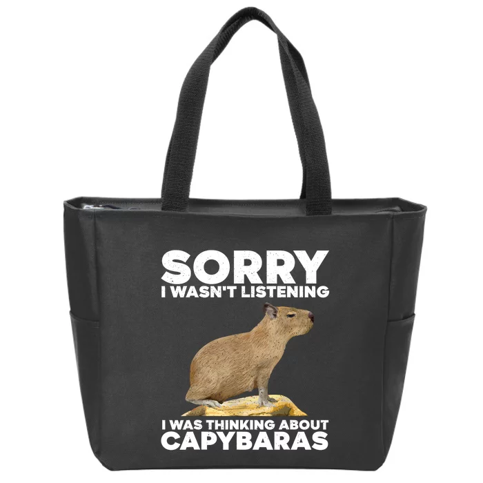 Best Capybara Design Pet Rodent Capybara Zip Tote Bag