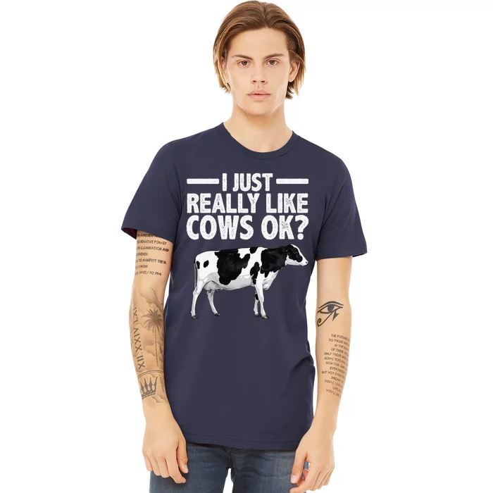 Best Cow Design Cattle Farming Dairy Cow Lover Funny Premium T-Shirt