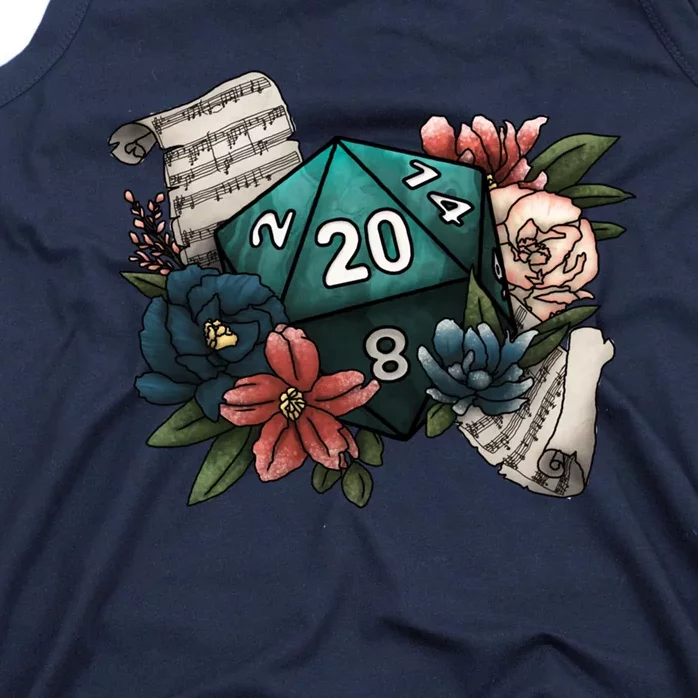 Bard Class D20 Tabletop Gaming Dice Tank Top