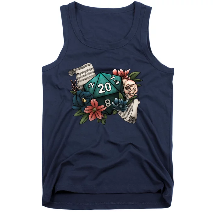 Bard Class D20 Tabletop Gaming Dice Tank Top