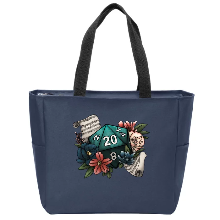 Bard Class D20 Tabletop Gaming Dice Zip Tote Bag