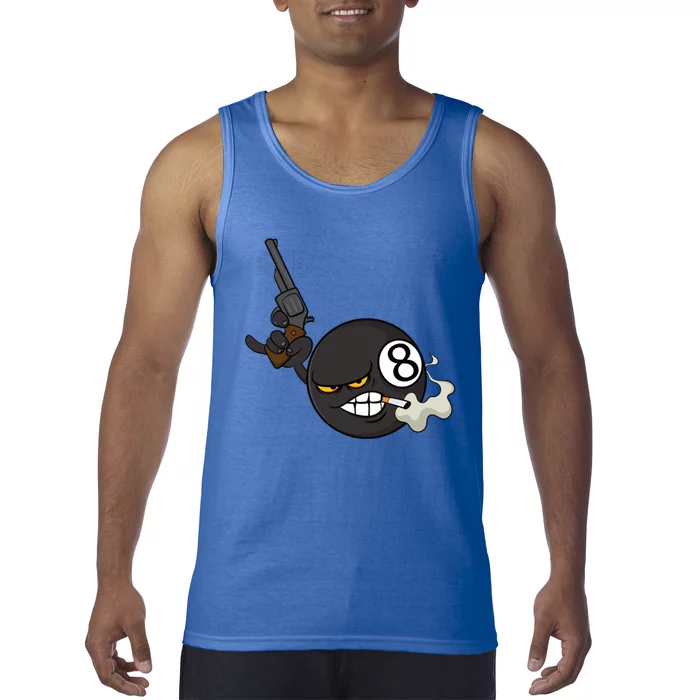 Billiard Cartoon Drawing Ball Pool Players Gift Meaningful Gift Tank Top