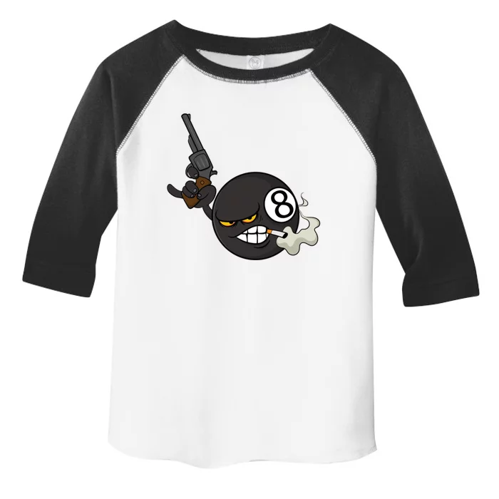 Billiard Cartoon Drawing Ball Pool Players Gift Meaningful Gift Toddler Fine Jersey T-Shirt