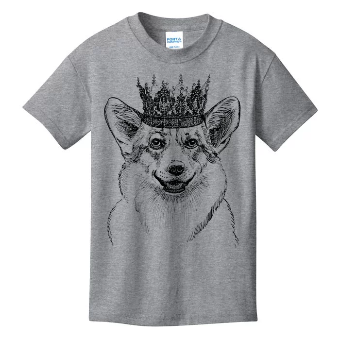 British Corgi Dog Queen Crown Queens Platinum Jubilee Women Kids T-Shirt