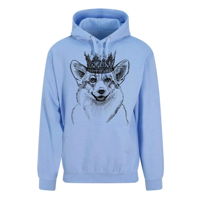 British Corgi Dog Queen Crown Queens Platinum Jubilee Women Unisex Surf Hoodie