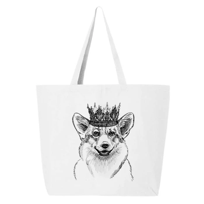 British Corgi Dog Queen Crown Queens Platinum Jubilee Women 25L Jumbo Tote