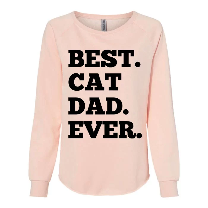 Best Cat Dad Ever Daddy Fathers Day Gift Womens California Wash Sweatshirt