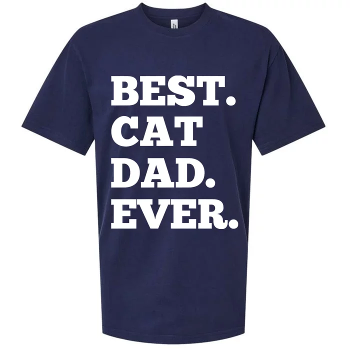 Best Cat Dad Ever Daddy Fathers Day Gift Sueded Cloud Jersey T-Shirt