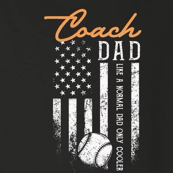 Baseball Coach Dad Like A Normal Dad Only Cooler USA Flag Toddler Long Sleeve Shirt