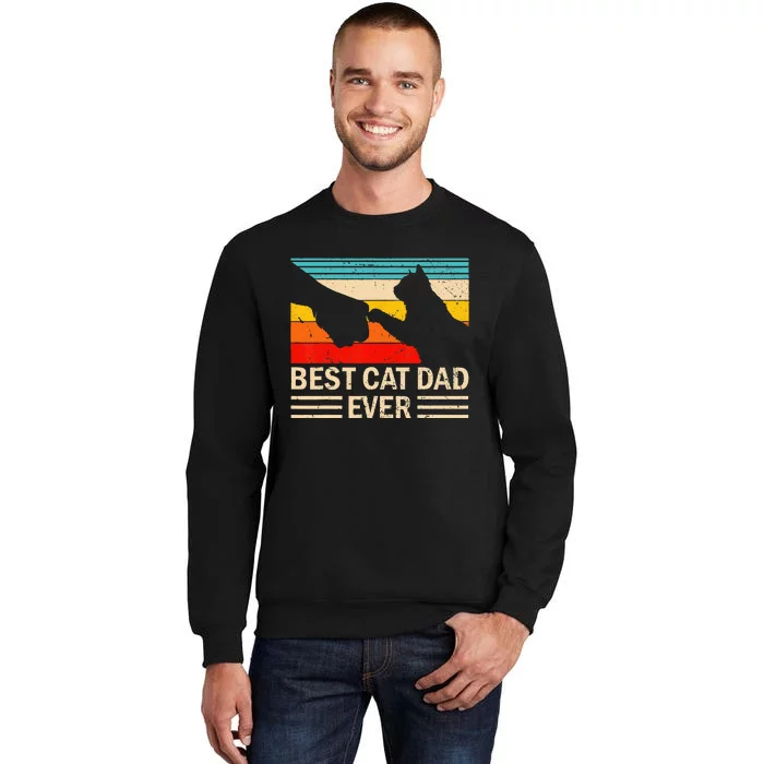 Best Cat Dad Ever Funny Vintage Cat Daddy Sweatshirt