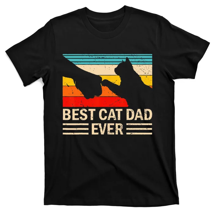 Best Cat Dad Ever Funny Vintage Cat Daddy T-Shirt