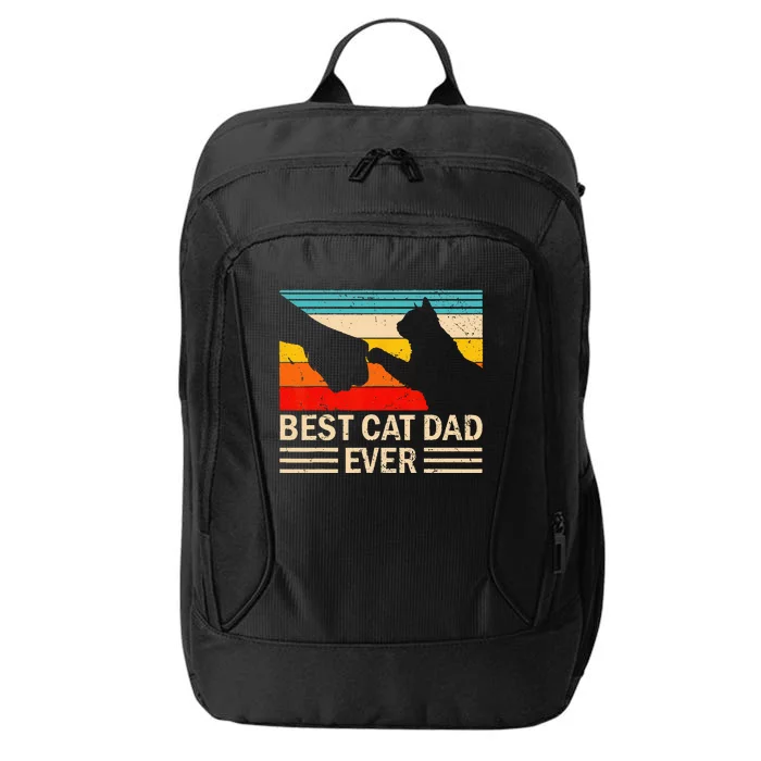 Best Cat Dad Ever Funny Vintage Cat Daddy City Backpack