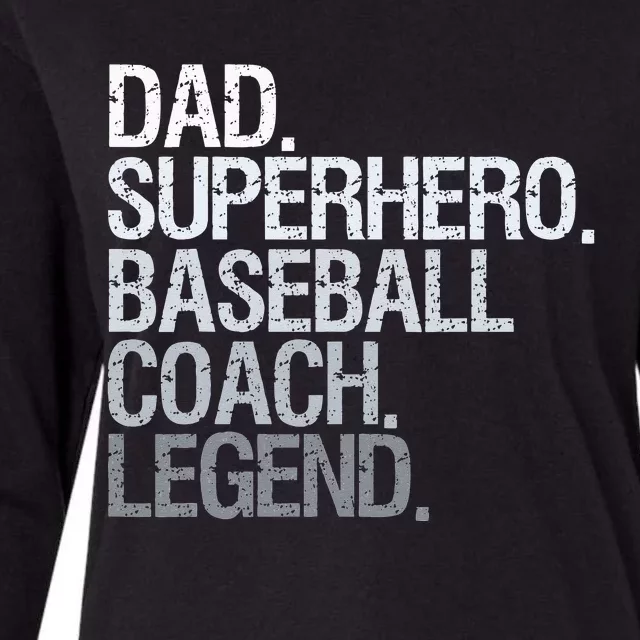 Baseball coach dad Womens Cotton Relaxed Long Sleeve T-Shirt