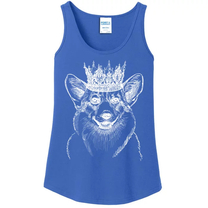 British Corgi Dog Queen Crown Queens Platinum Jubilee Gift Ladies Essential Tank