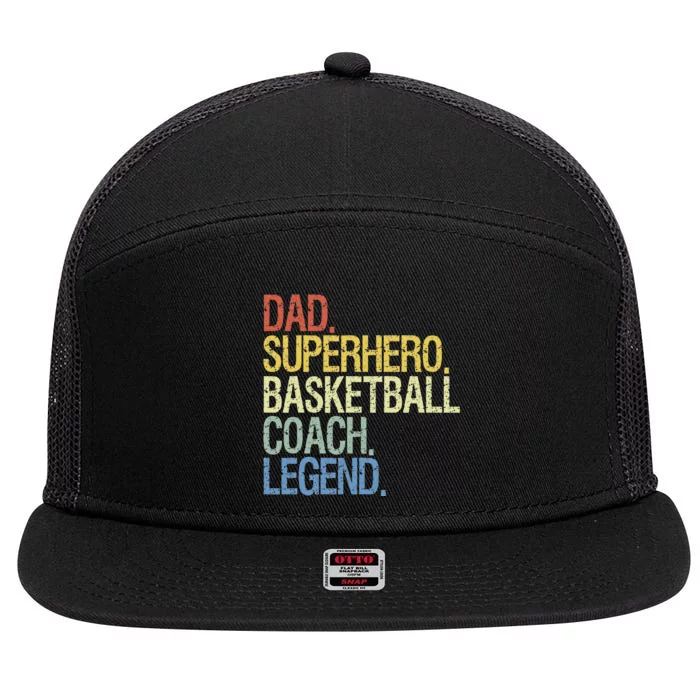 Basketball coach dad 7 Panel Mesh Trucker Snapback Hat