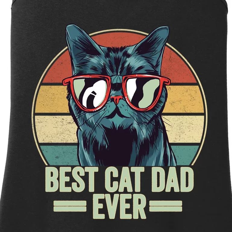 Best Cat Dad Ever Cat Dad Gift Ladies Essential Tank