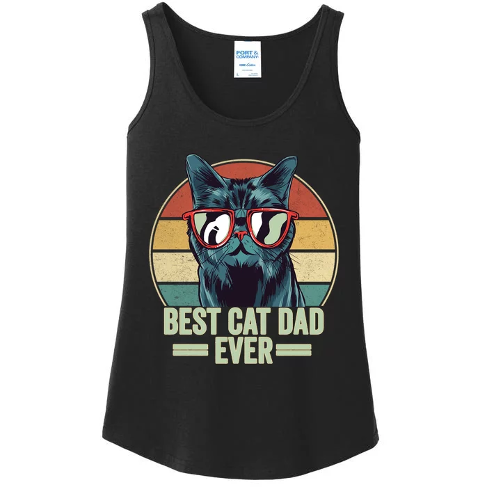 Best Cat Dad Ever Cat Dad Gift Ladies Essential Tank