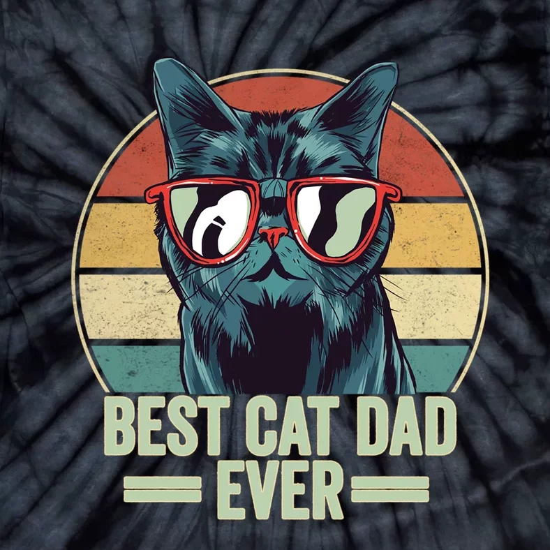 Best Cat Dad Ever Cat Dad Gift Tie-Dye T-Shirt