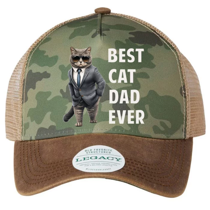 Best Cad Dad Ever Cool Father Cat Daddy Legacy Tie Dye Trucker Hat