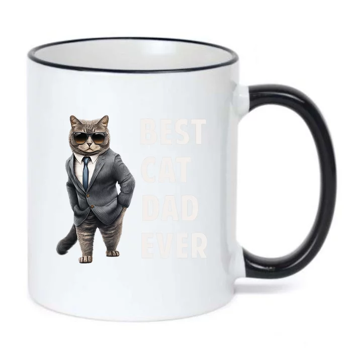 Best Cad Dad Ever Cool Father Cat Daddy Black Color Changing Mug