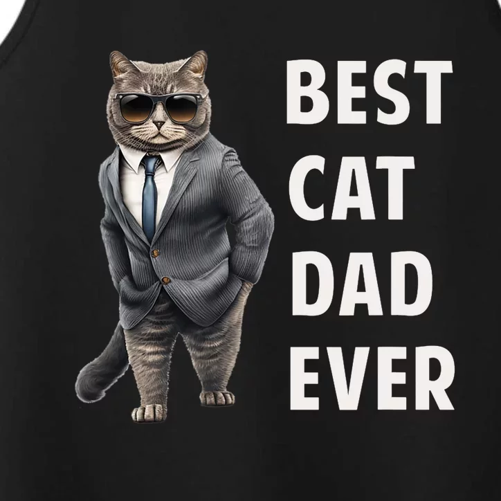 Best Cad Dad Ever Cool Father Cat Daddy Performance Tank