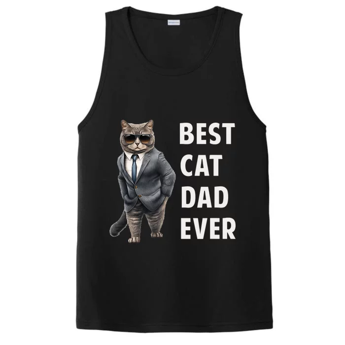 Best Cad Dad Ever Cool Father Cat Daddy Performance Tank