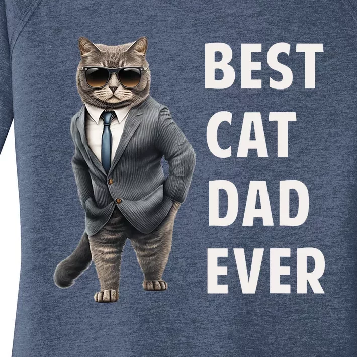 Best Cad Dad Ever Cool Father Cat Daddy Women's Perfect Tri Tunic Long Sleeve Shirt