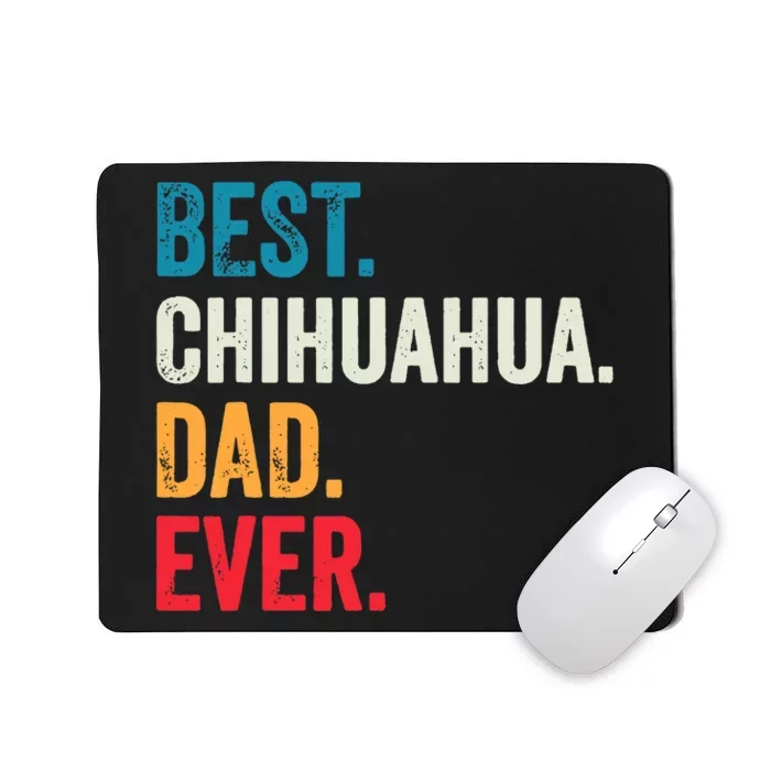 Best Chihuahua Dad Ever Retro Vintage Sunset Mousepad