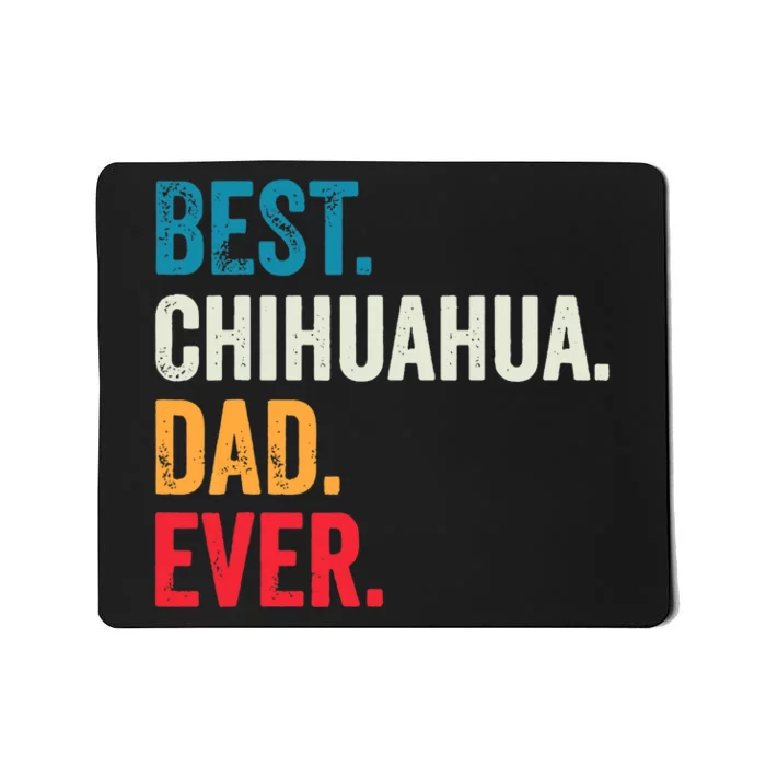 Best Chihuahua Dad Ever Retro Vintage Sunset Mousepad