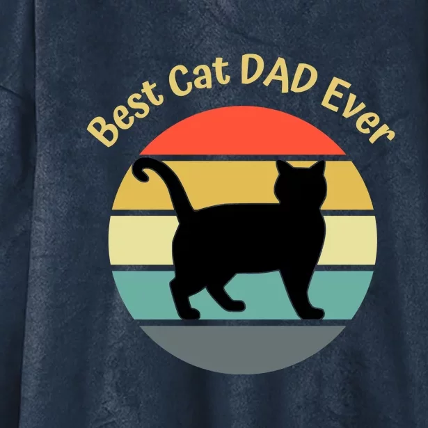 Best Cat Dad Ever Hooded Wearable Blanket