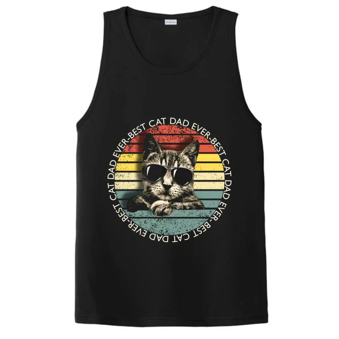 Best Cat Dad Ever Gift Performance Tank