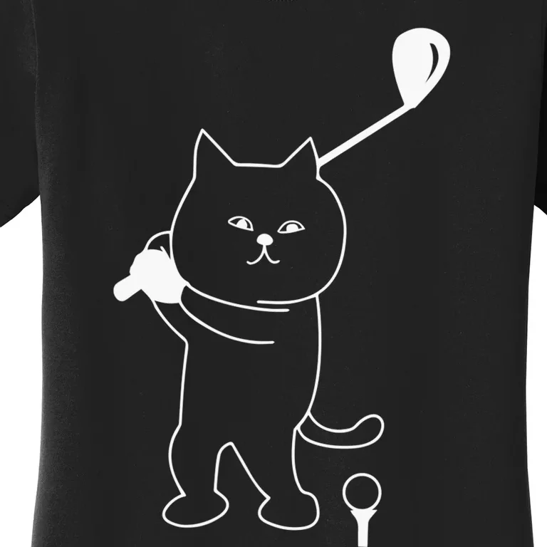 Best Cat Dad By Par Funny Golf Lover Cat Daddy Pet Fathers Women's T-Shirt