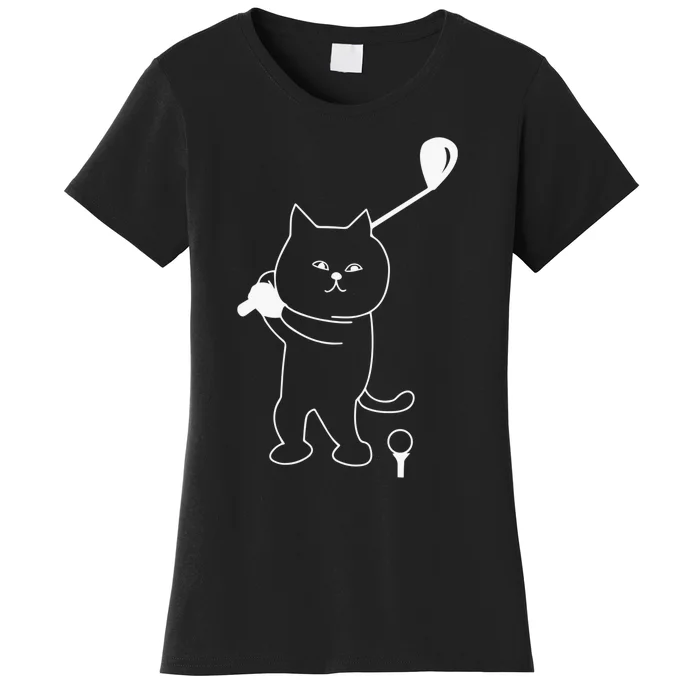 Best Cat Dad By Par Funny Golf Lover Cat Daddy Pet Fathers Women's T-Shirt