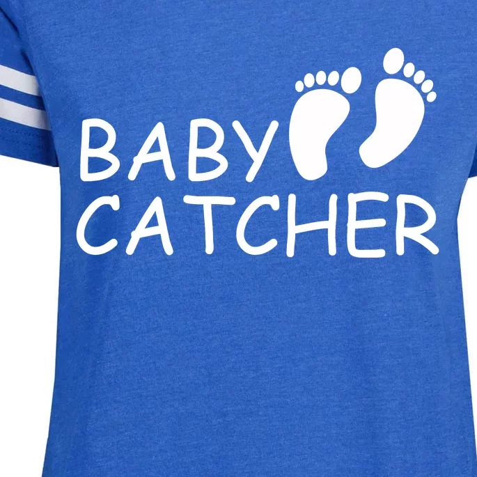 Baby Catcher Doula Midwife Nurse Enza Ladies Jersey Football T-Shirt