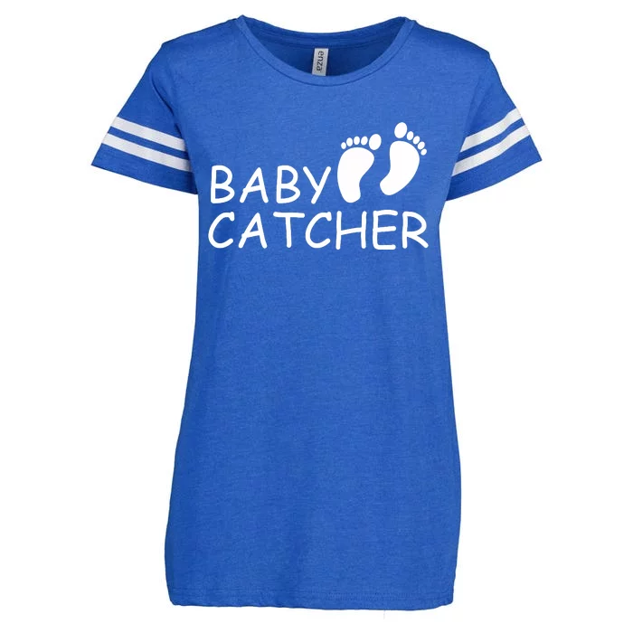 Baby Catcher Doula Midwife Nurse Enza Ladies Jersey Football T-Shirt