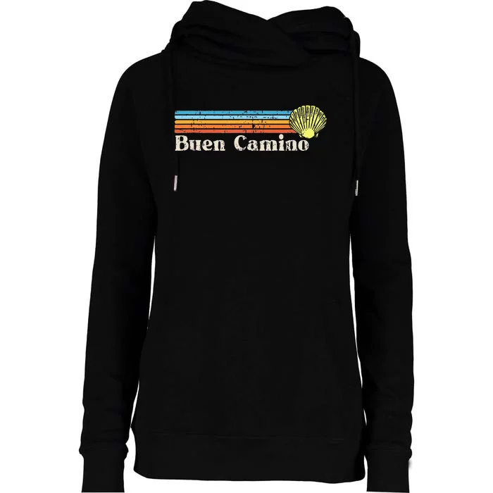 Buen Camino De Santiago De Compostela Womens Funnel Neck Pullover Hood